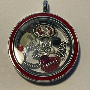 San Francisco 49ers NFL Memory Charm Locket w/ 22 IN chain NEW